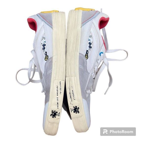 White and Red Men's Sneakers - Picture 7 of 11